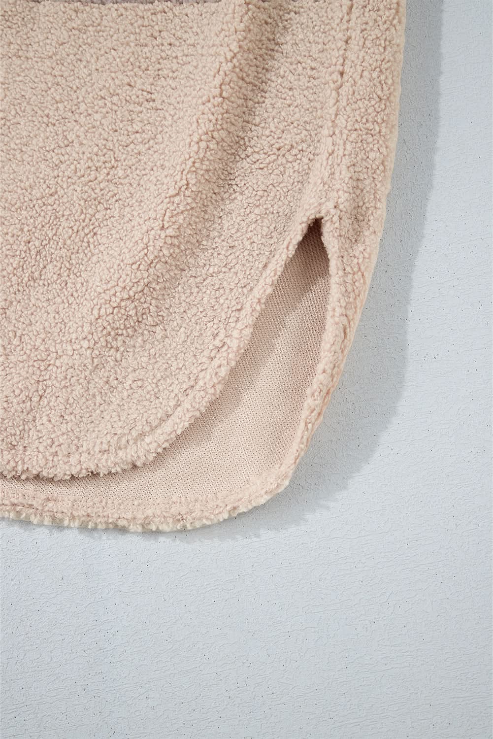 Chic smoke gray plaid sherpa coat - Love Salve 