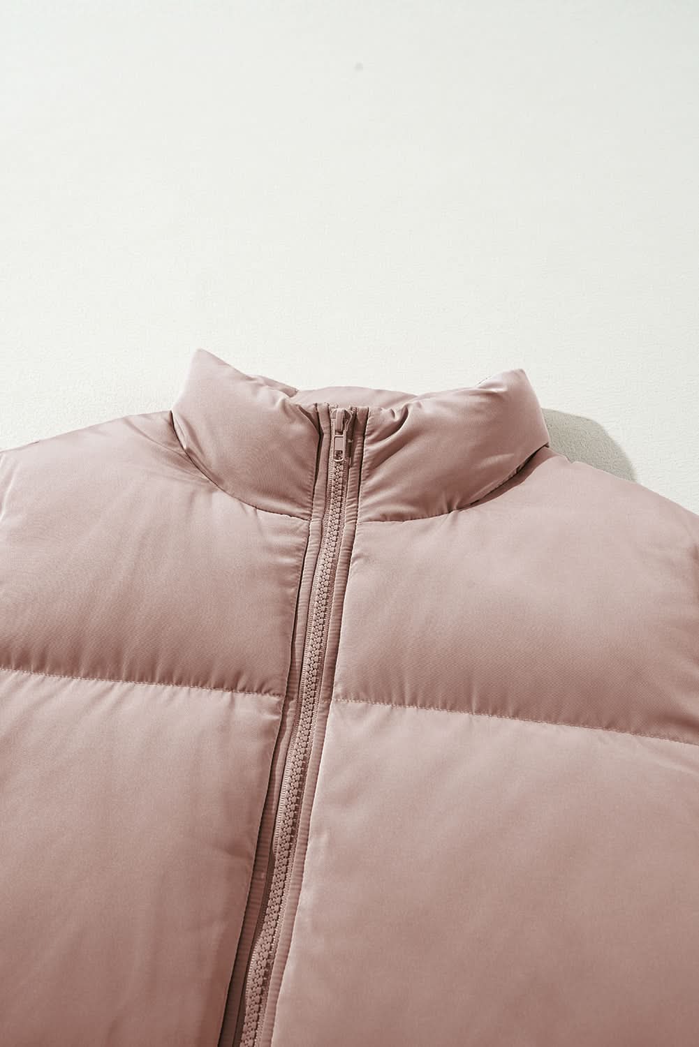 Chic apricot pink puffer jacket - Love Salve 