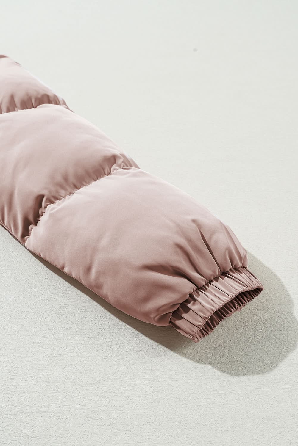 Chic apricot pink puffer jacket - Love Salve 