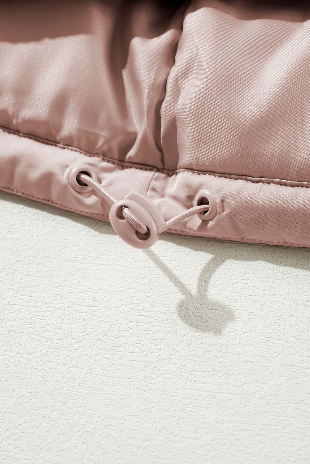 Chic apricot pink puffer jacket - Love Salve 