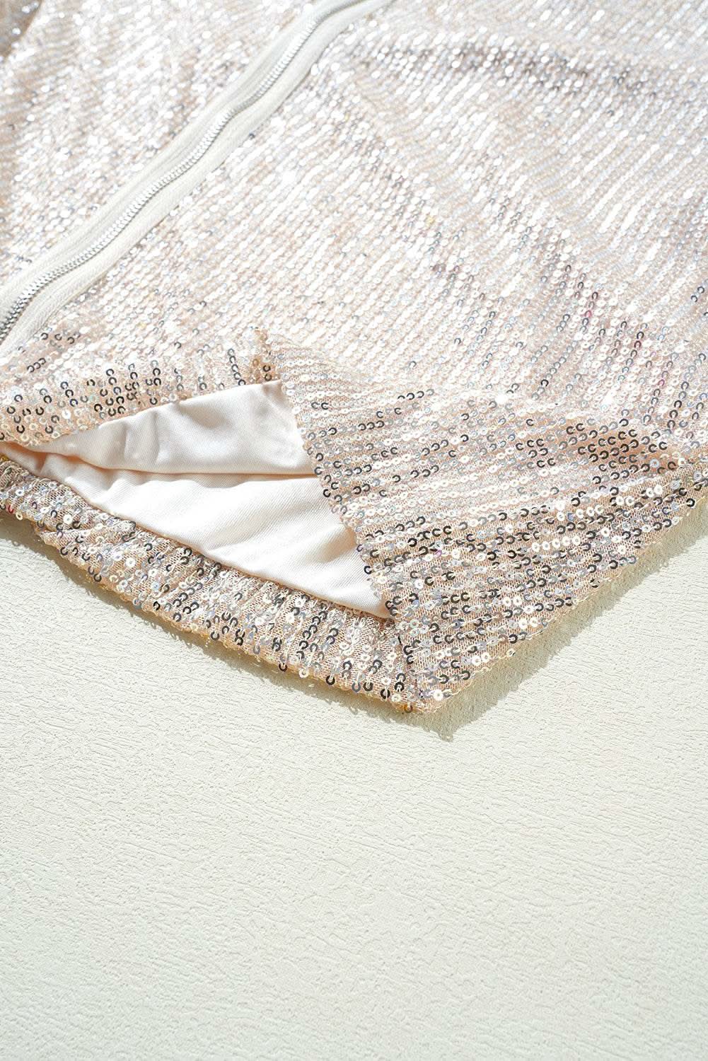 Glam apricot sequin jacket - Love Salve 