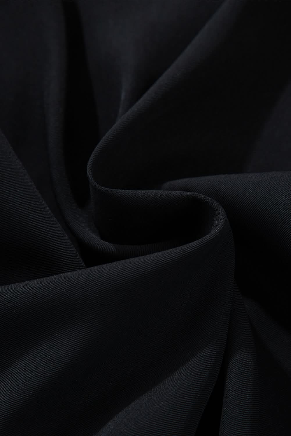 Sleek black zip-up jacket with tab sleeves - Love Salve 