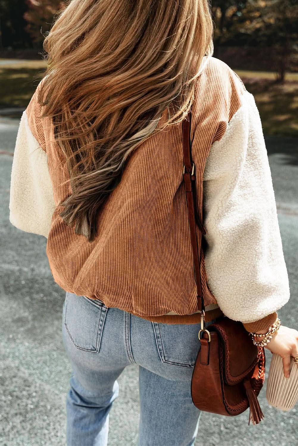 Buckskin corduroy fleece bomber - Love Salve 