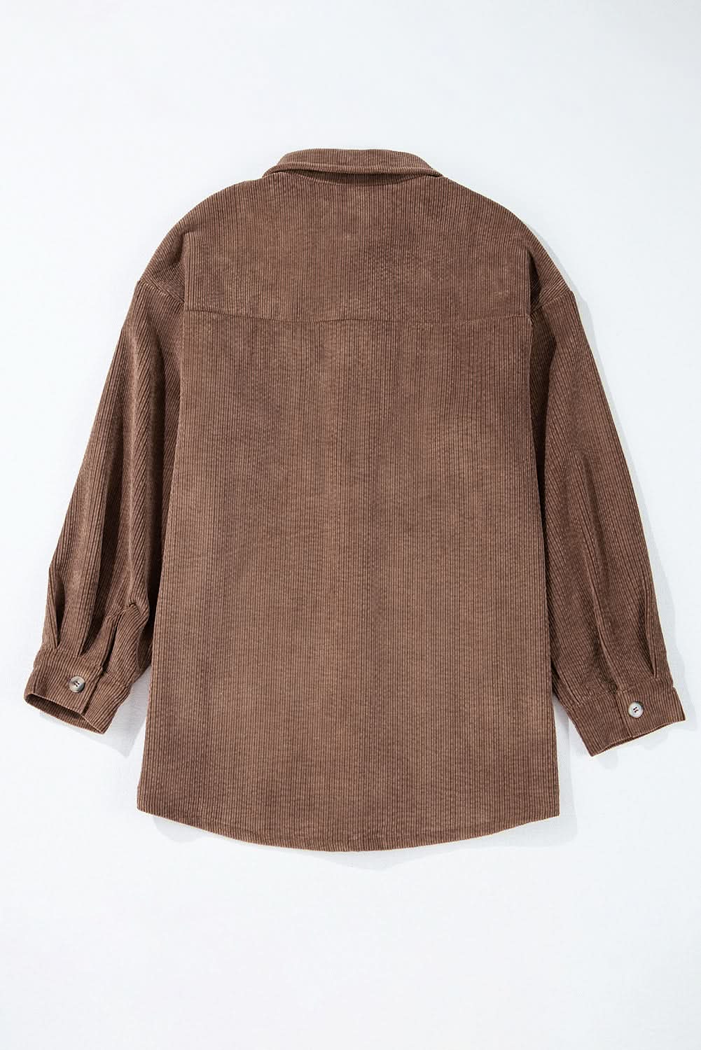 Cozy chestnut corduroy shacket - Love Salve 