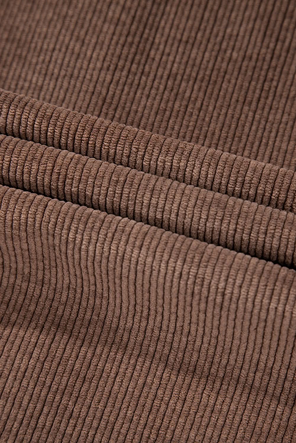 Cozy chestnut corduroy shacket - Love Salve 