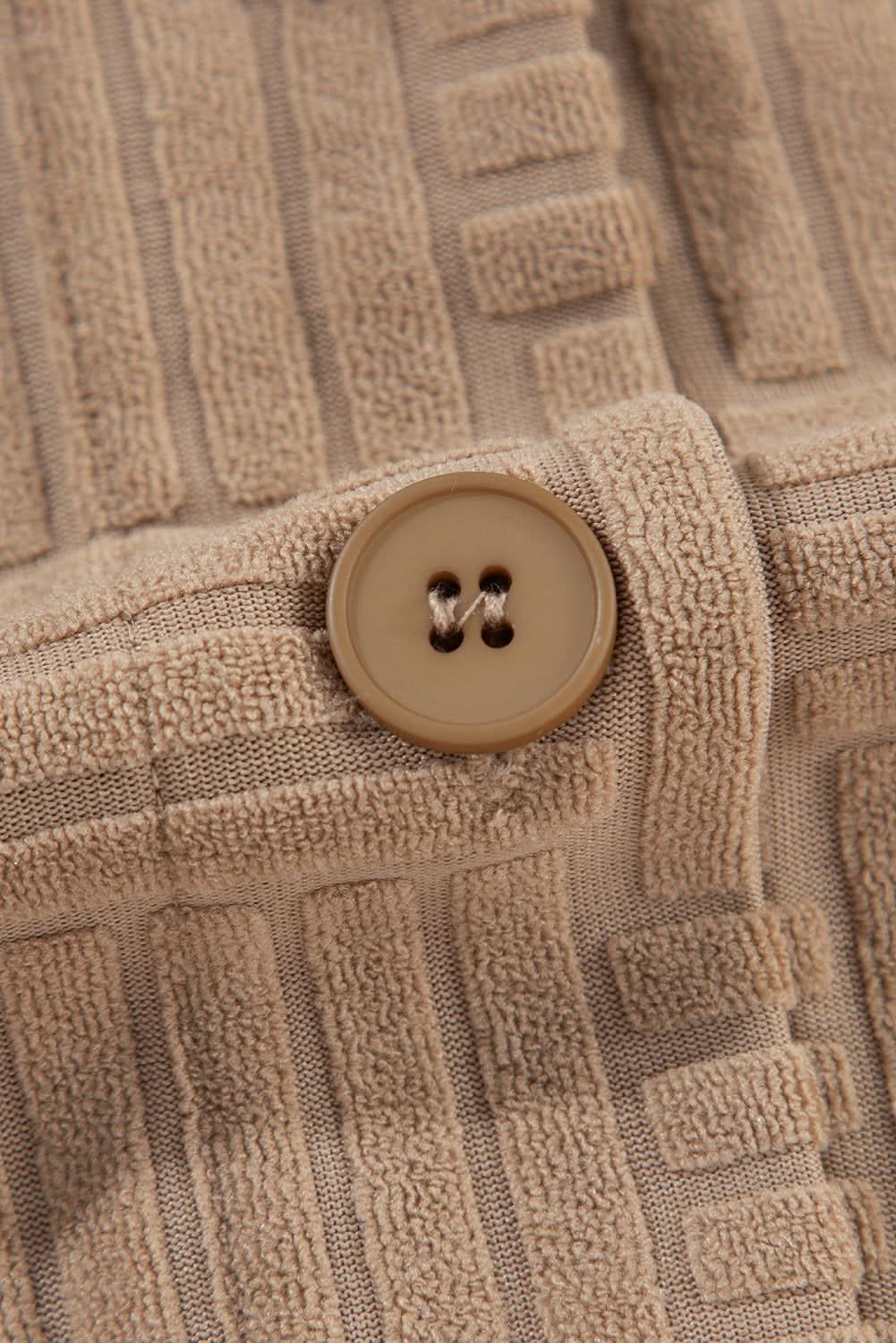 Chic dark khaki shacket with pockets - Love Salve 