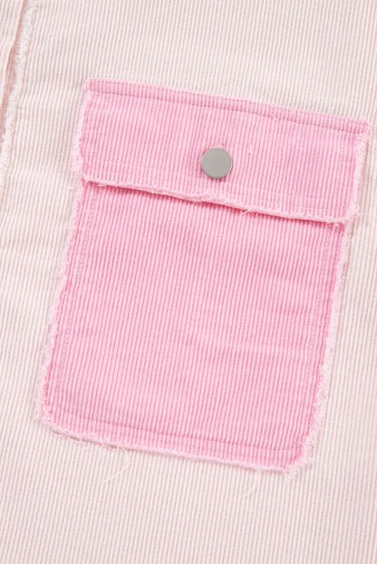 Delicacy two-tone corduroy shacket - Love Salve 
