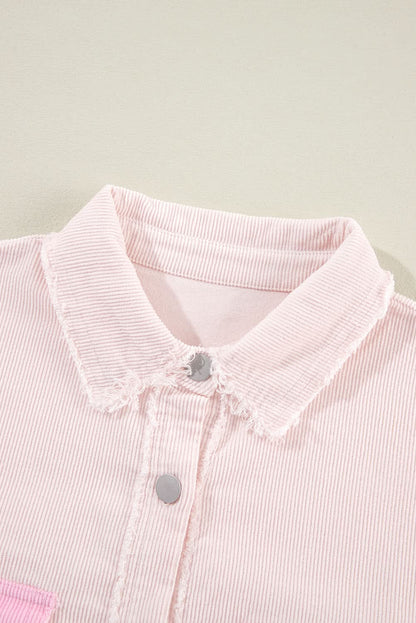 Delicacy two-tone corduroy shacket - Love Salve 