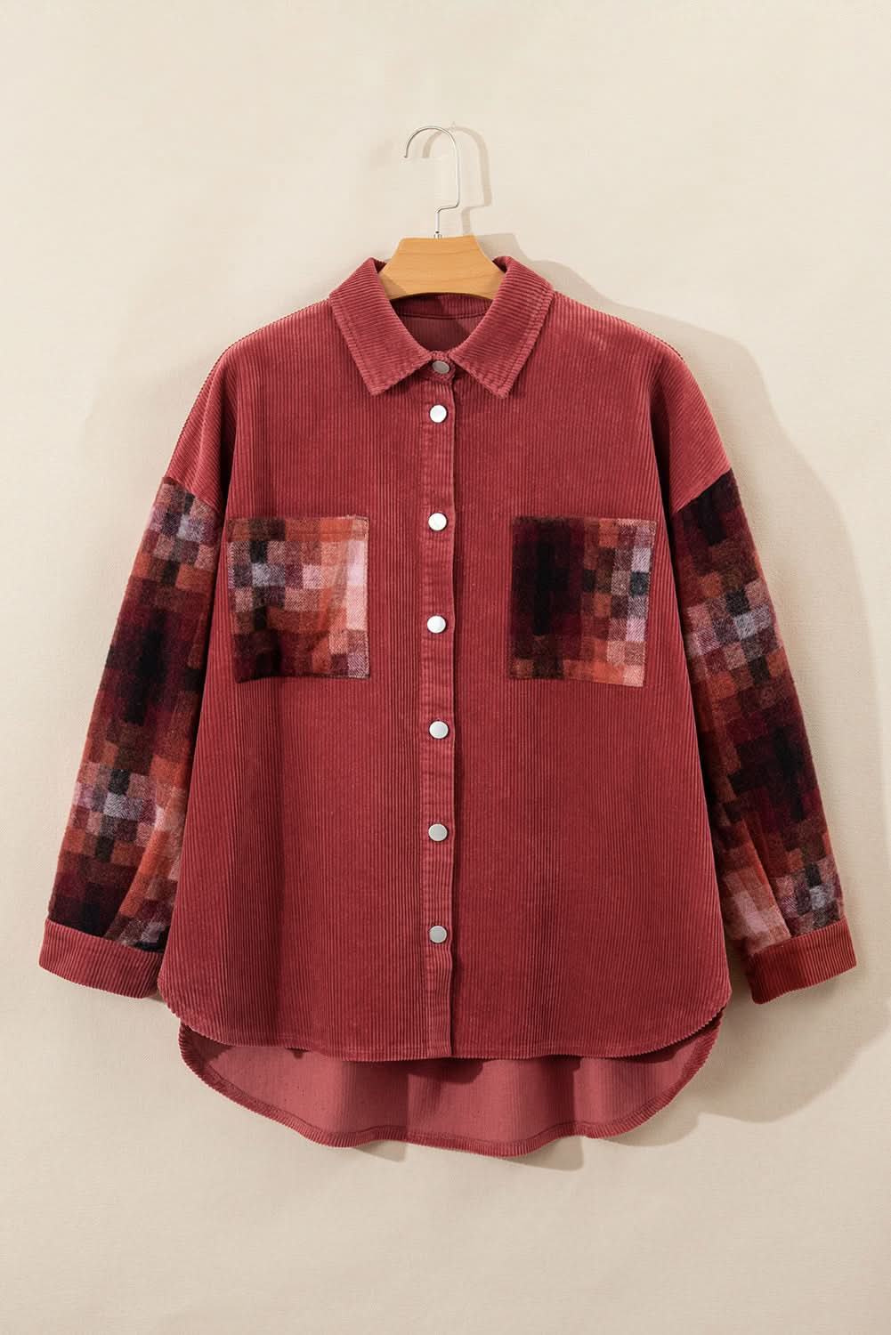 Gold Flame Oversized Corduroy Jacket - Love Salve 