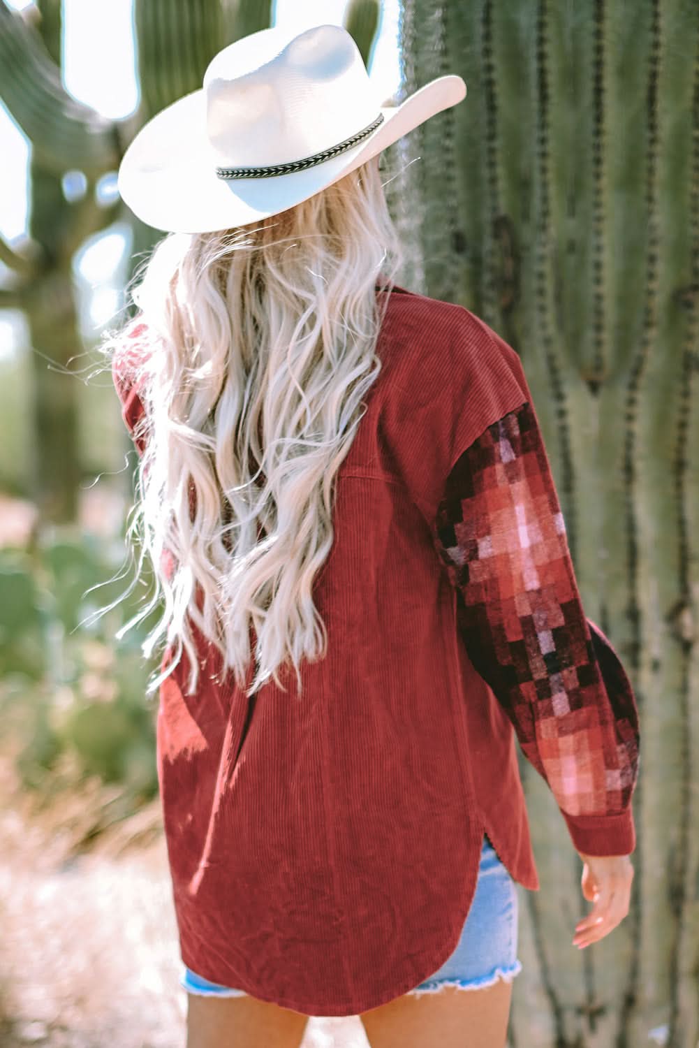 Gold Flame Oversized Corduroy Jacket - Love Salve 