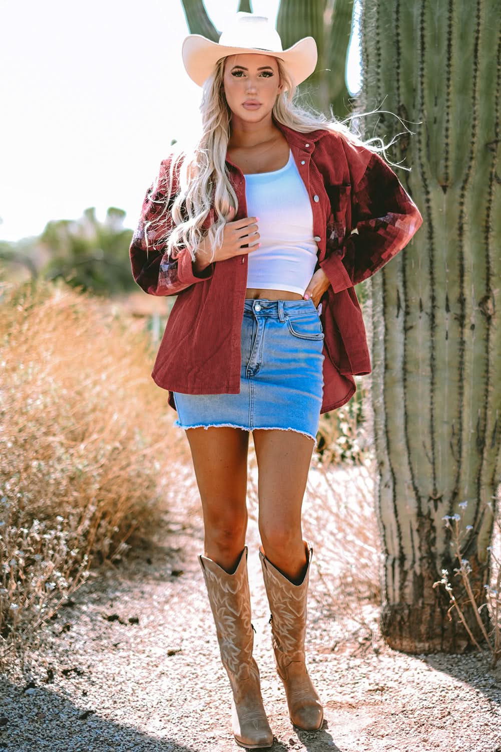 Gold Flame Oversized Corduroy Jacket - Love Salve 