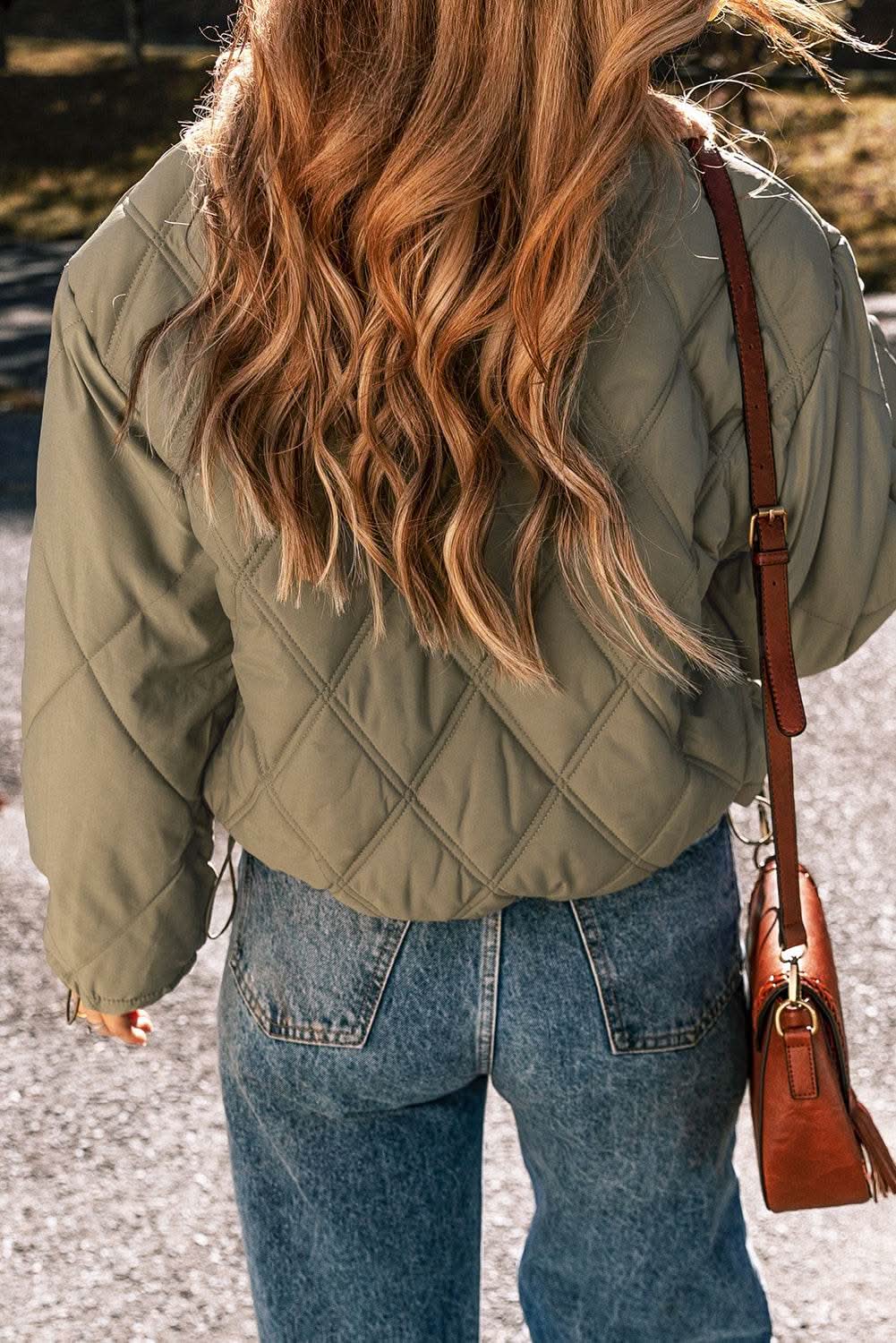 Cozy jungle green puffer jacket - Love Salve 
