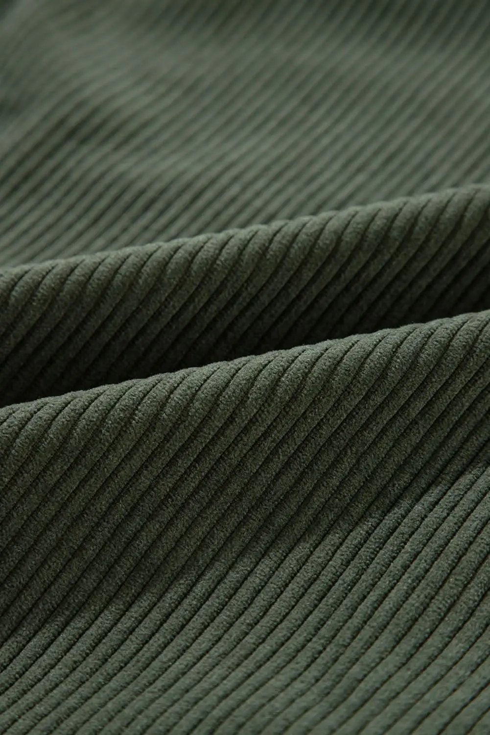 Jungle Green Corduroy Hooded Shacket - Love Salve 