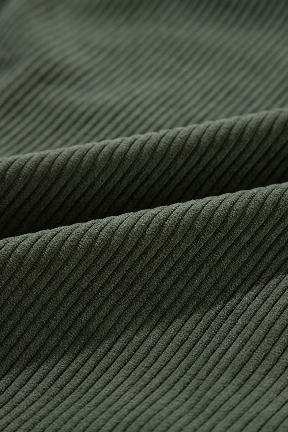 Jungle Green Corduroy Hooded Shacket - Love Salve 