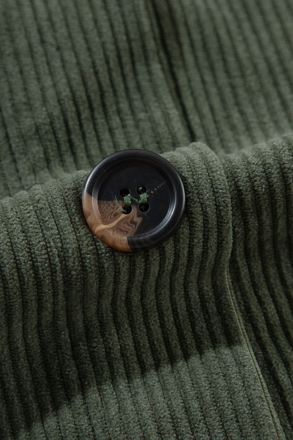 Jungle Green Corduroy Hooded Shacket - Love Salve 
