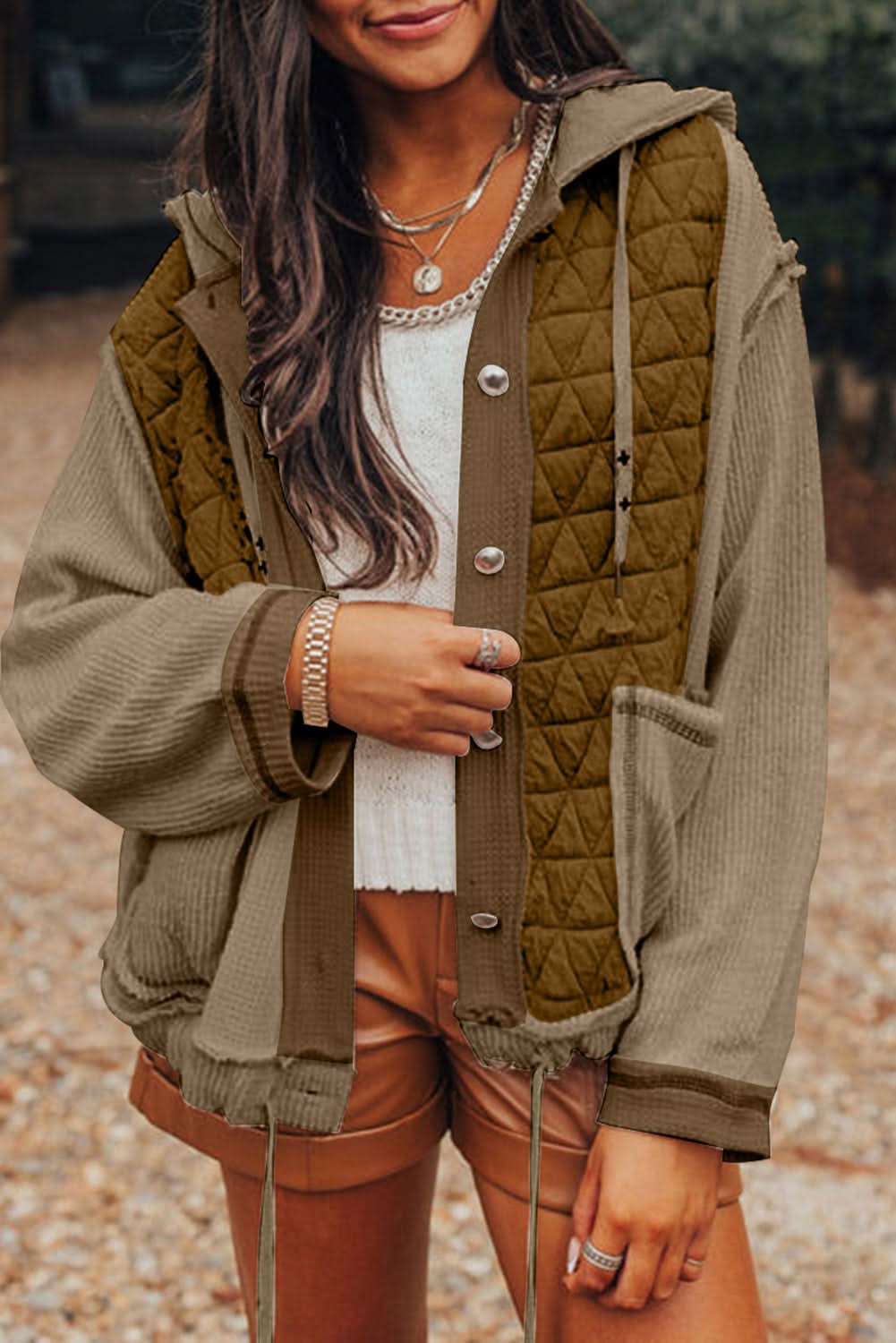 Cozy jungle green hooded jacket - Love Salve 
