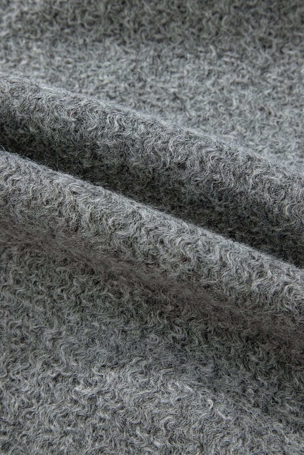 Chic medium grey fuzzy jacket - Love Salve 