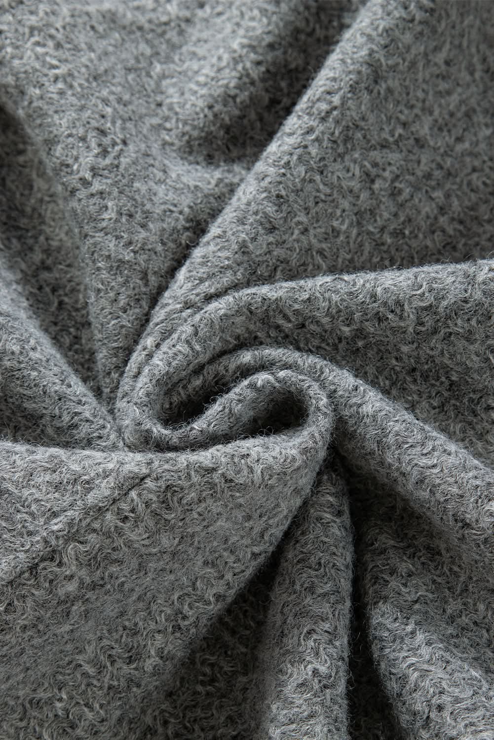 Chic medium grey fuzzy jacket - Love Salve 