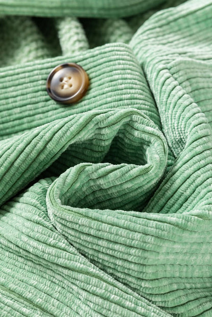 Mist green corduroy shacket - Love Salve 