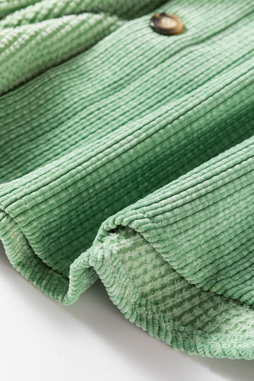 Mist green corduroy shacket - Love Salve 