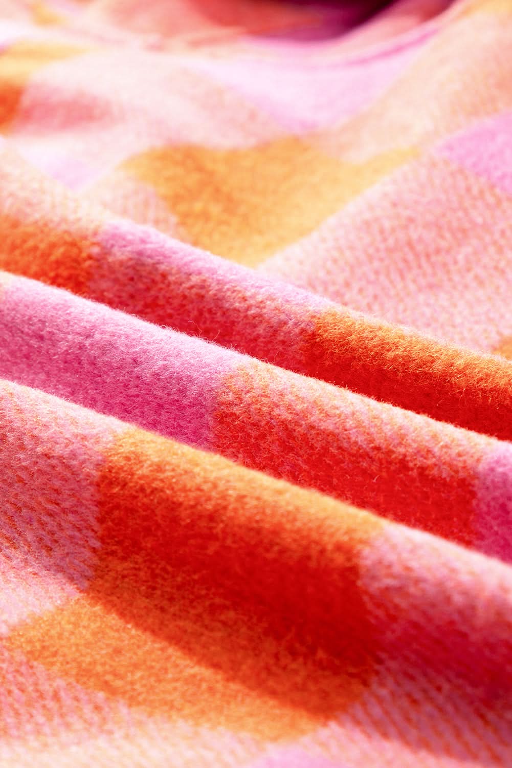 Orange plaid button-up jacket - Love Salve 