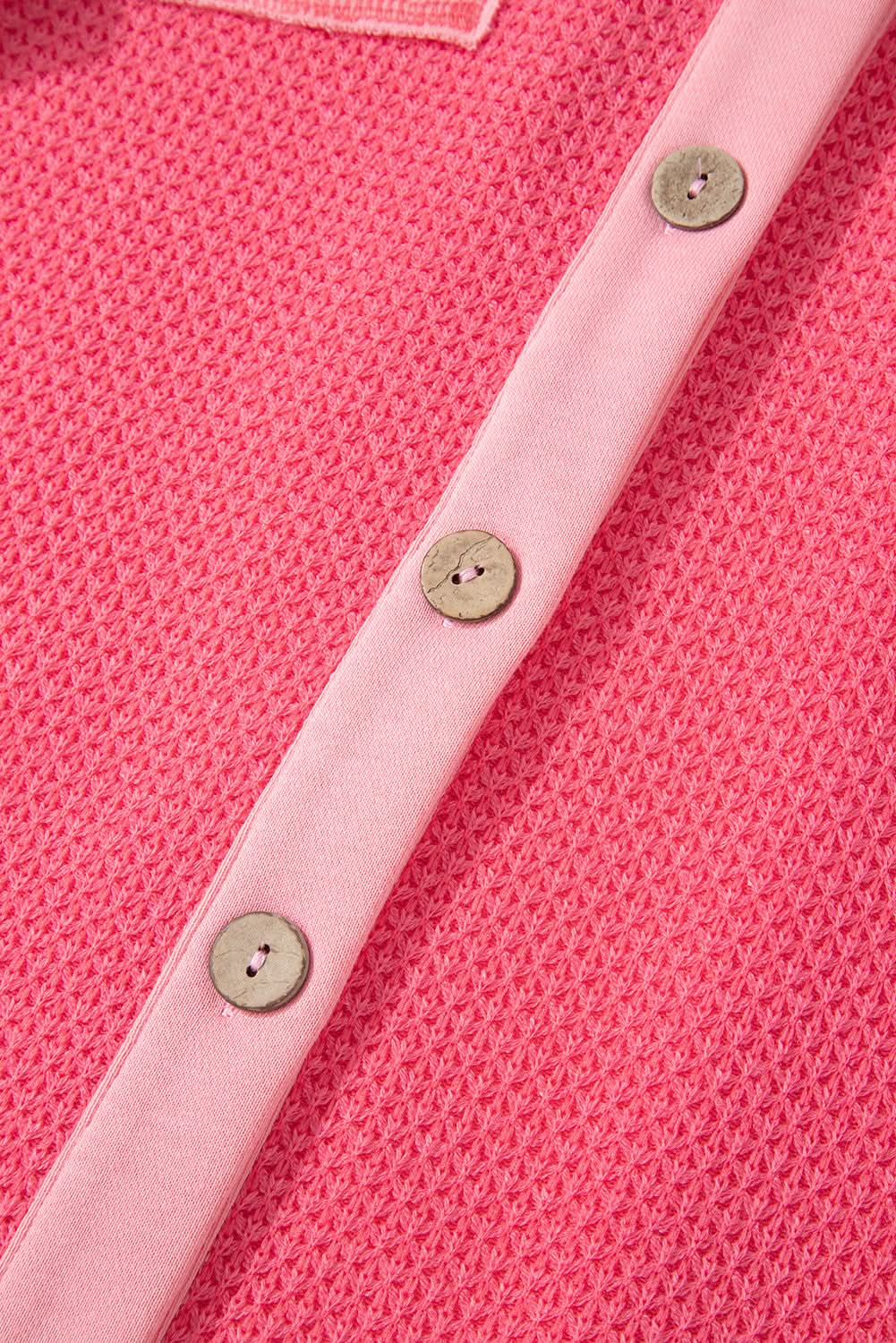 Peach Blossom Waffle Knit Shacket - Love Salve 