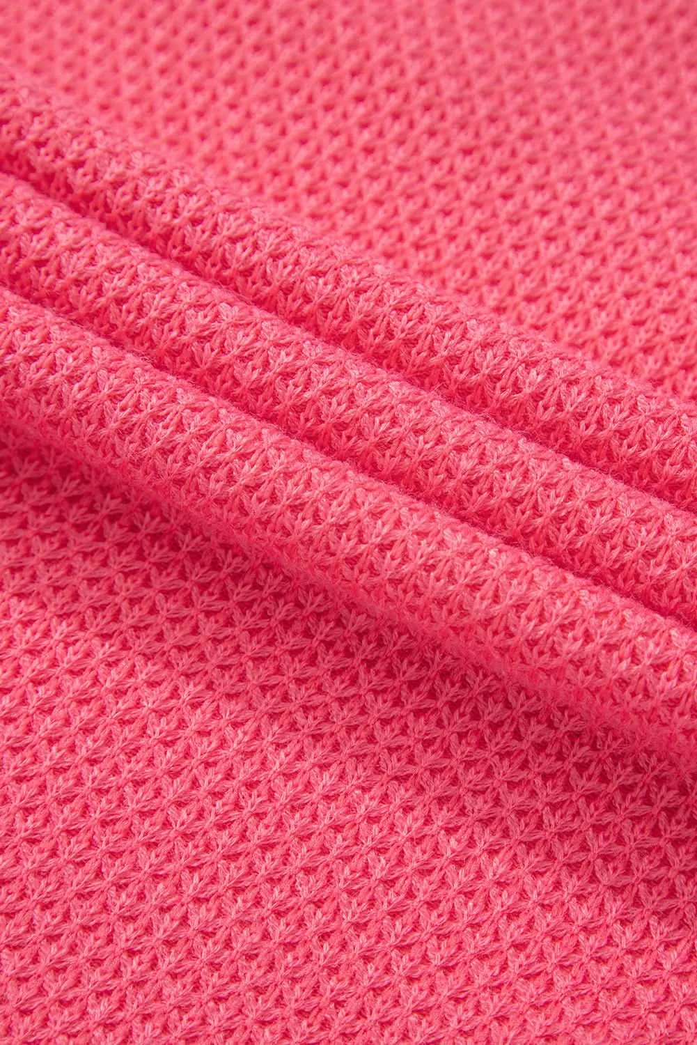 Peach Blossom Waffle Knit Shacket - Love Salve 