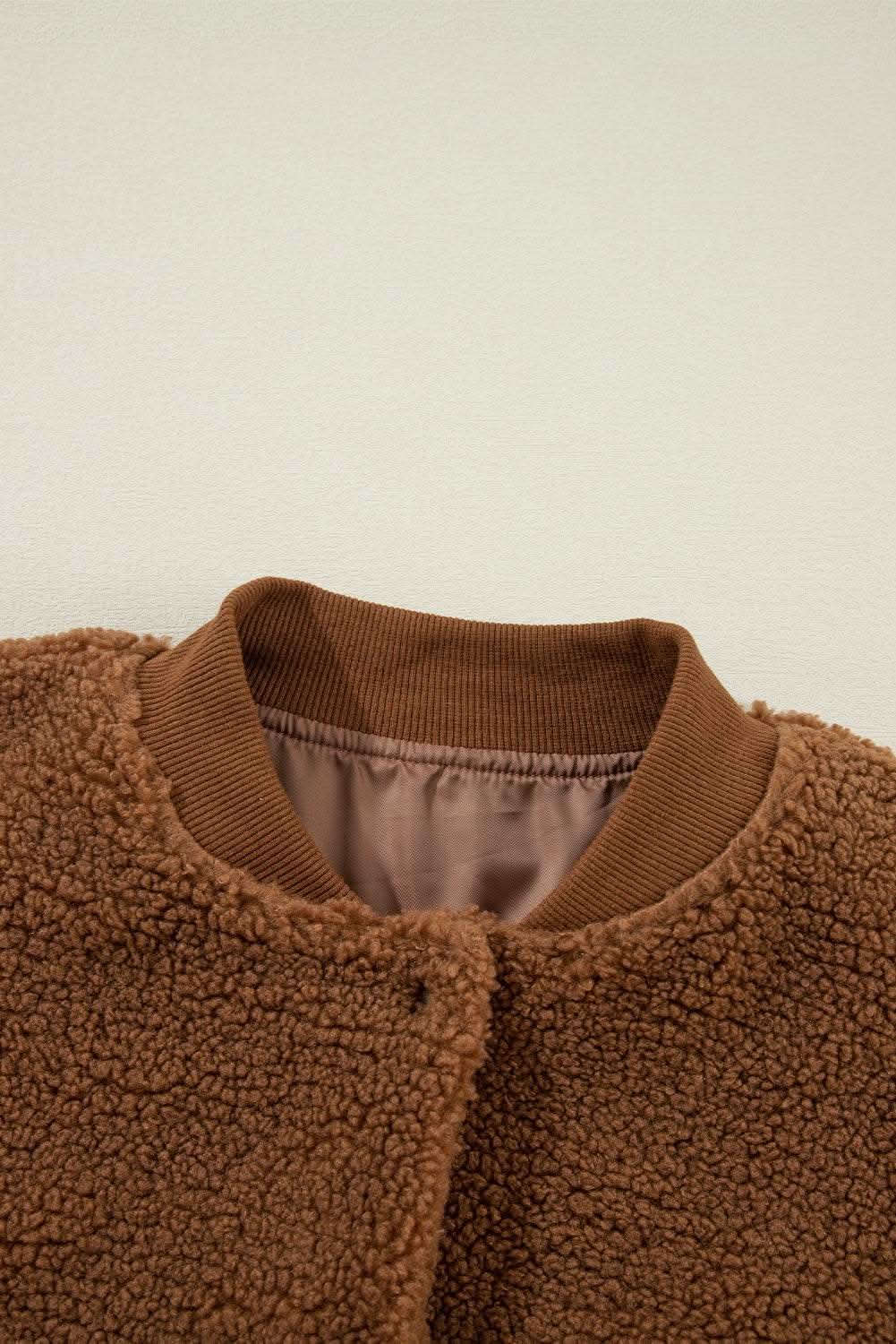 Redwood burl sherpa bomber jacket - Love Salve 