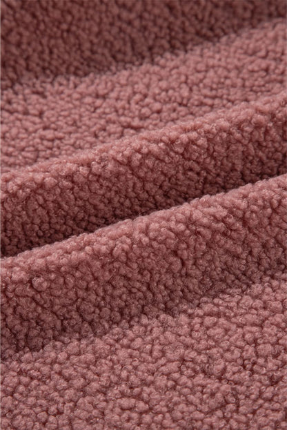 Cozy rose pink sherpa jacket - Love Salve 