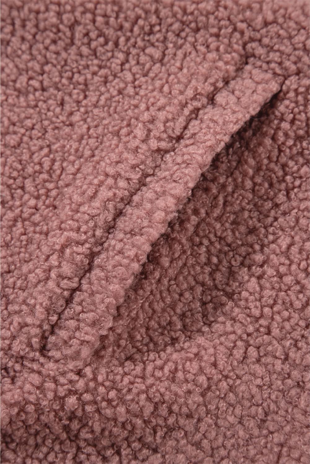 Cozy rose pink sherpa jacket - Love Salve 