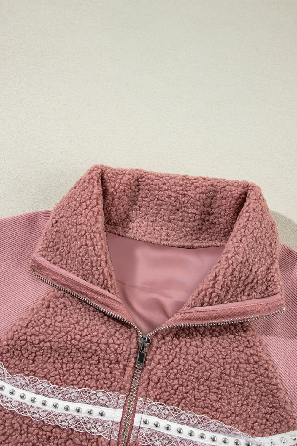 Cozy rose pink sherpa jacket - Love Salve 