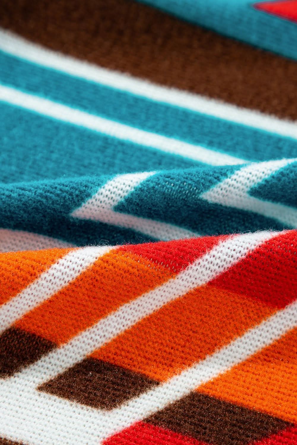 Sky blue aztec bell sleeve jacket - Love Salve 