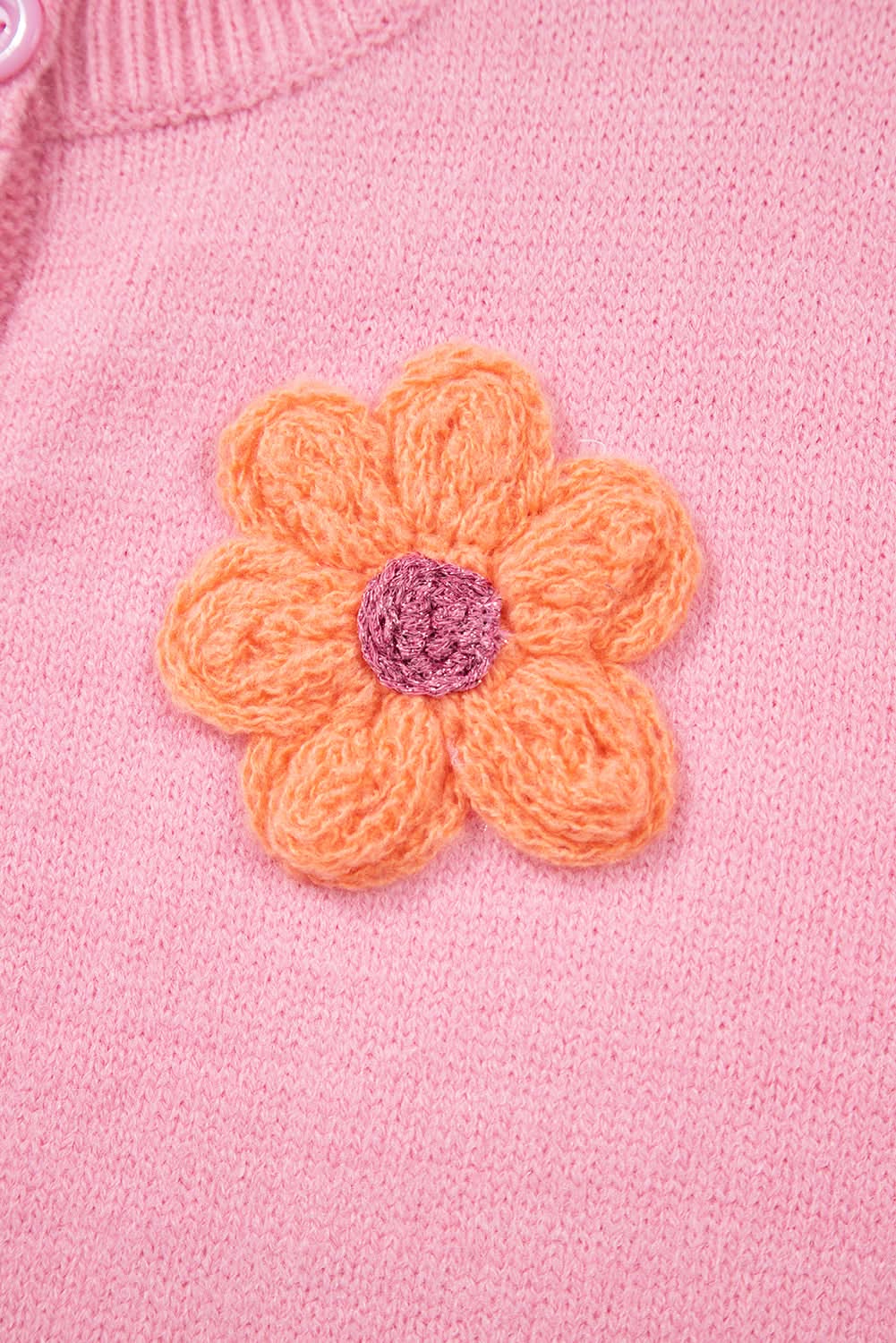 Chic pink floral button cardigan - Love Salve 