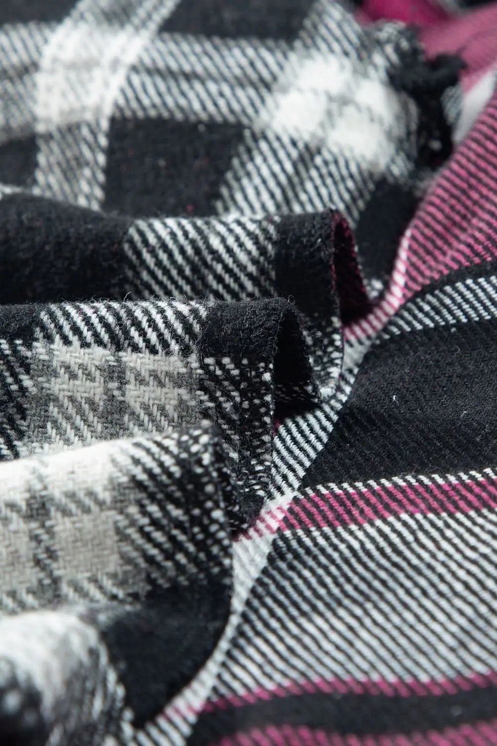 Colorful plaid block shacket with pockets - Love Salve 