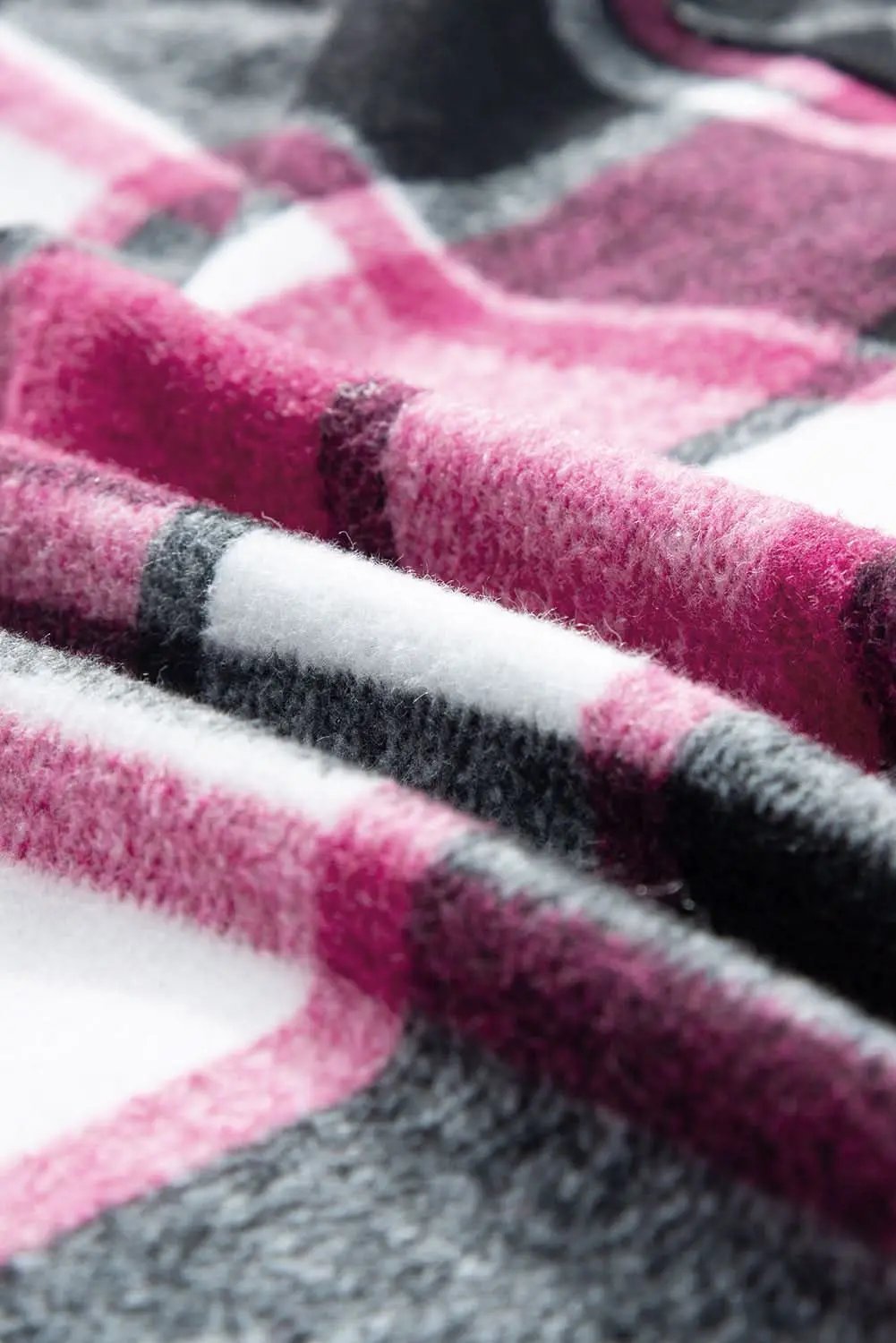 Colorful plaid block shacket with pockets - Love Salve 