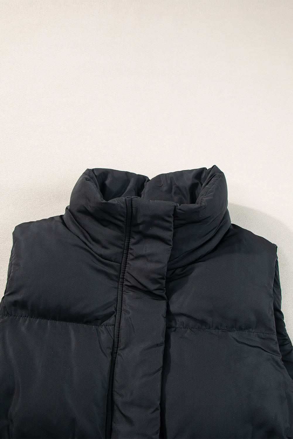 Black longline windproof vest - Love Salve 