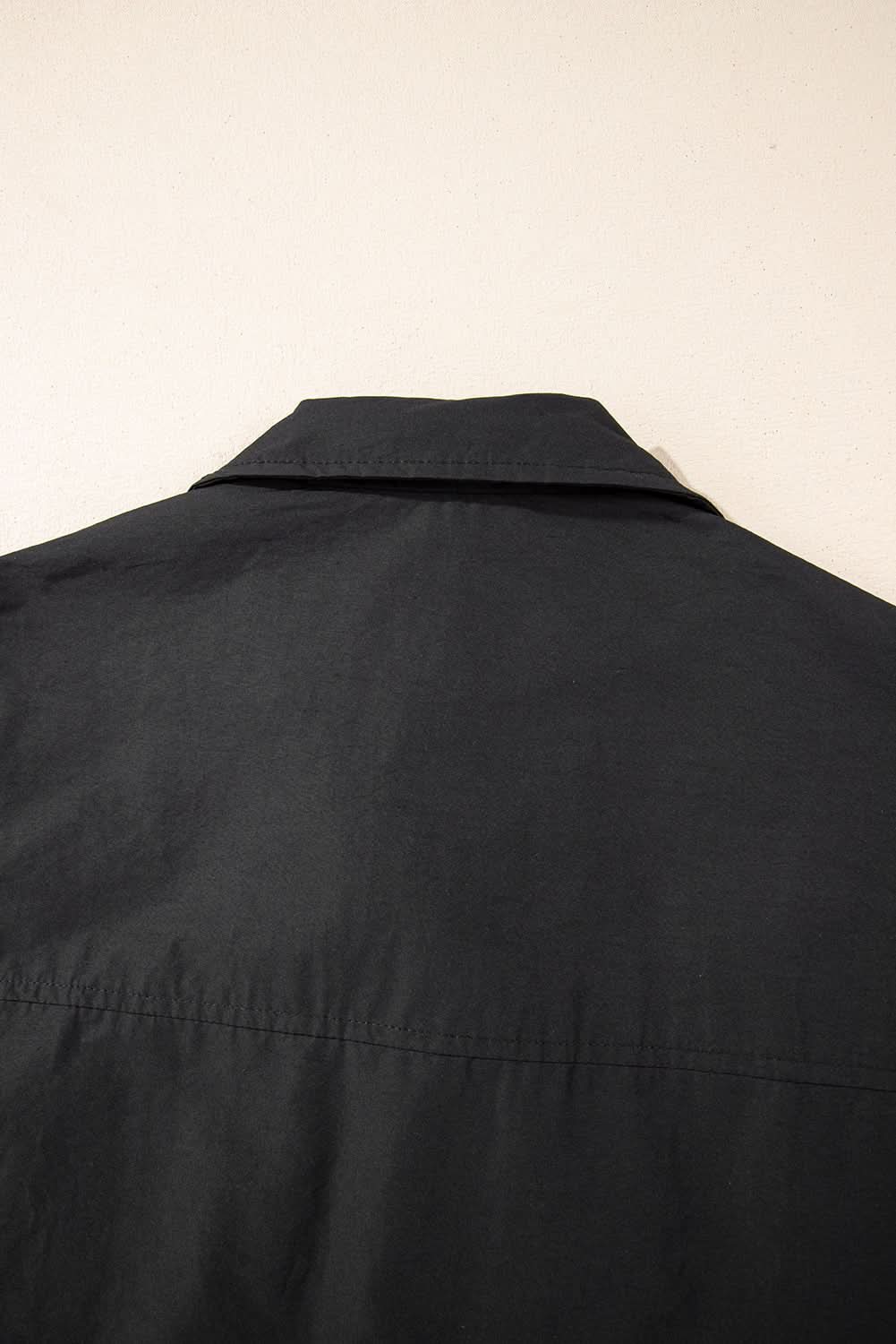 Chic black zip-up high neck vest - Love Salve 