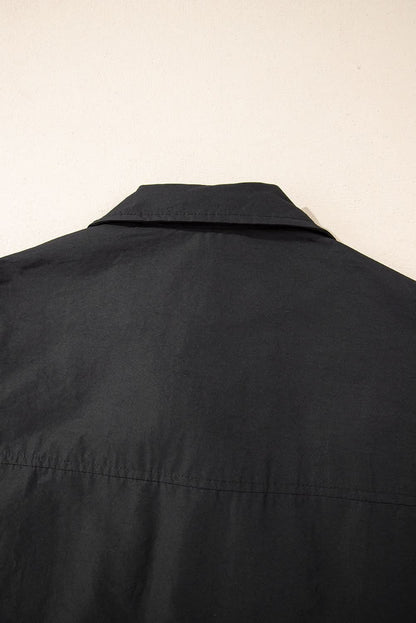 Chic black zip-up high neck vest - Love Salve 