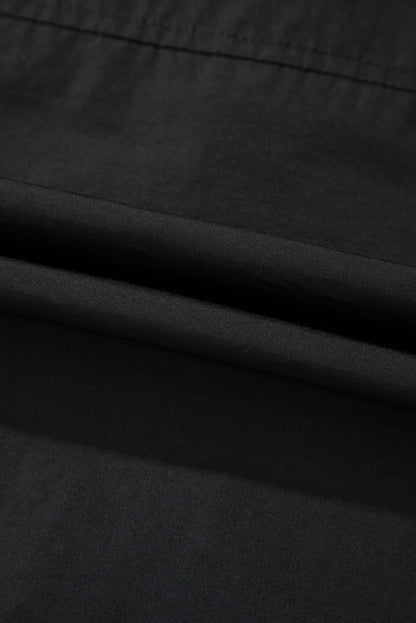 Chic black zip-up high neck vest - Love Salve 