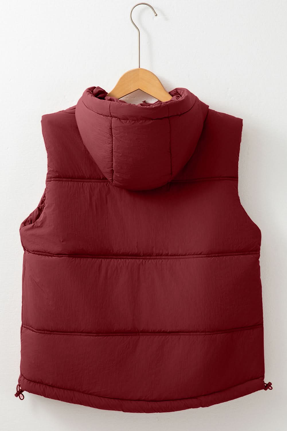 Clay hooded puffer vest with pockets - Love Salve 