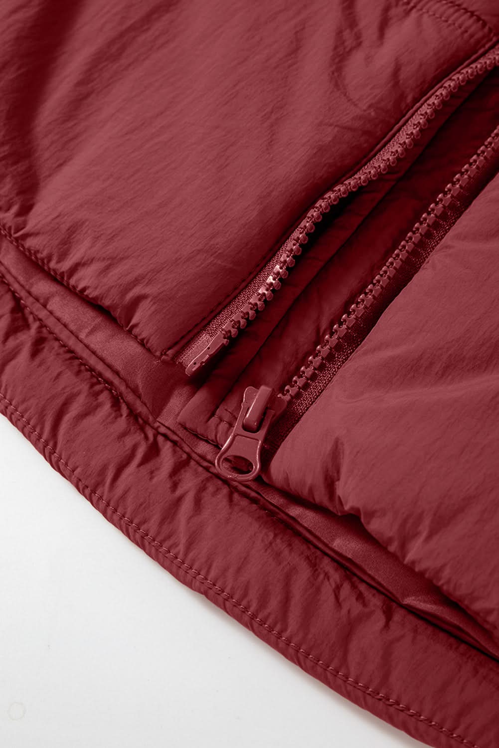 Clay hooded puffer vest with pockets - Love Salve 