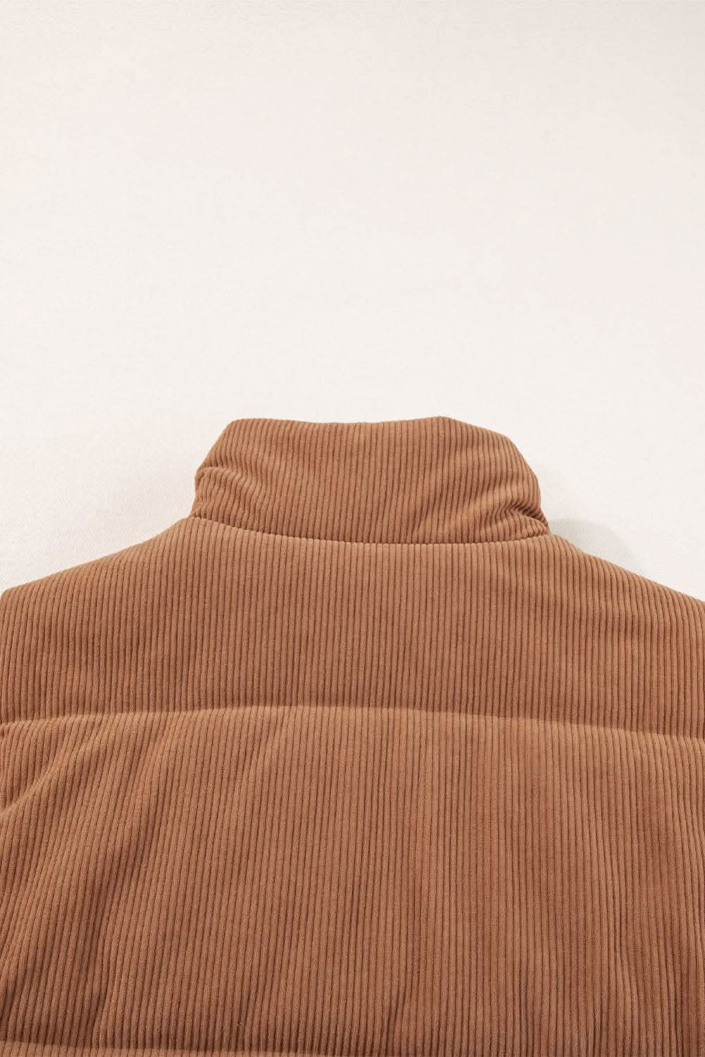 Cozy coffee corduroy vest - Love Salve 