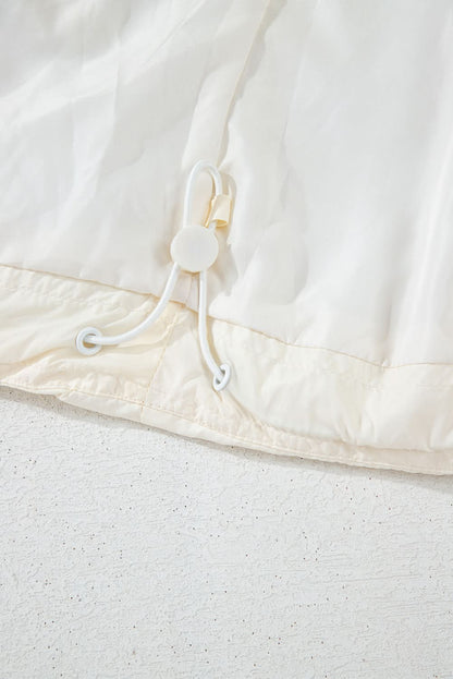 Chic white quilted vest with zip - Love Salve 