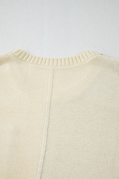 Mist green plus size cable knit sweater - Love Salve 
