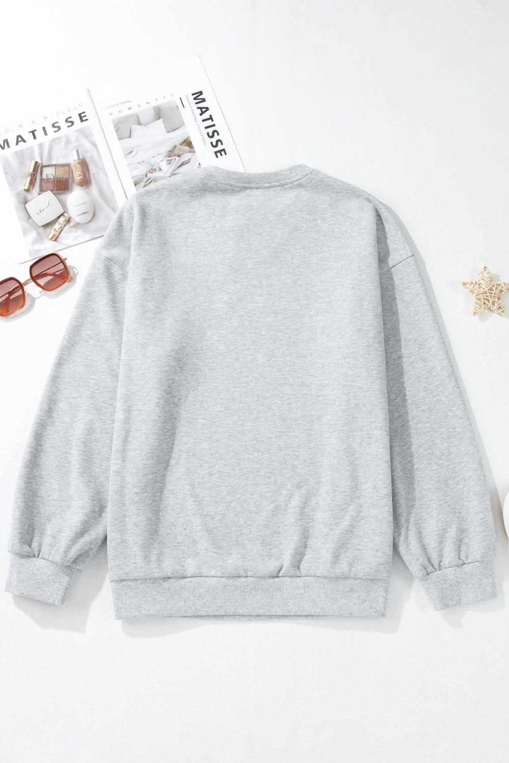 Light grey ghost print sweatshirt - Love Salve 