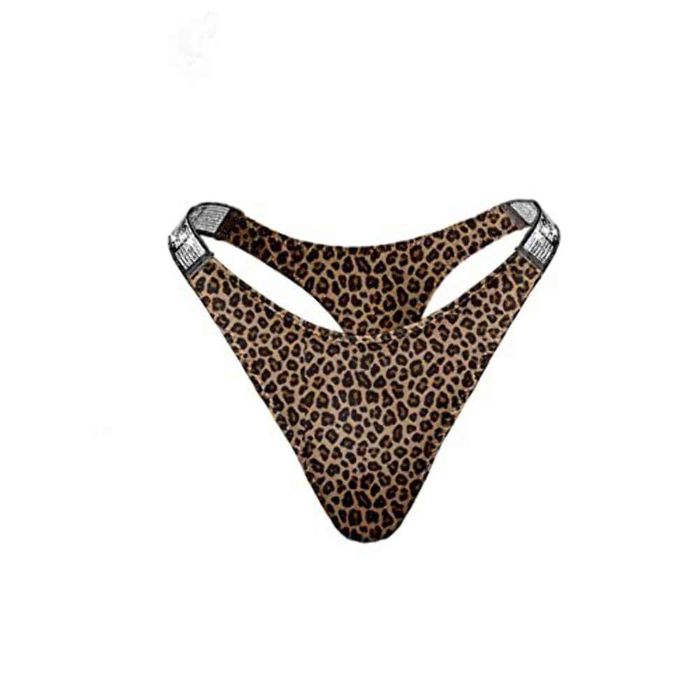 Love Salve Rhinestone Embellished Cotton Thong: Dazzling Brazilian Lingerie for Women - Love Salve 
