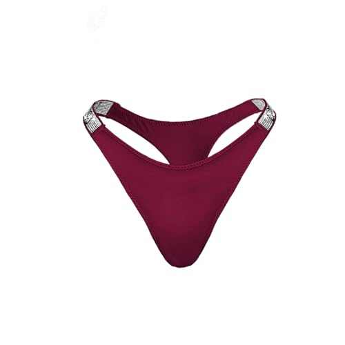 Love Salve Rhinestone Embellished Cotton Thong: Dazzling Brazilian Lingerie for Women - Love Salve 