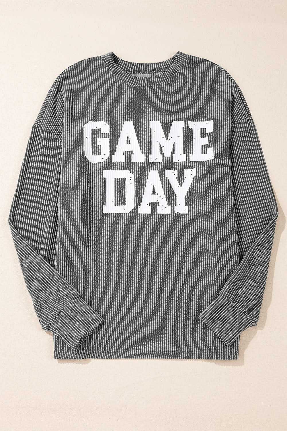 Dark grey graphic long sleeve top - Love Salve 