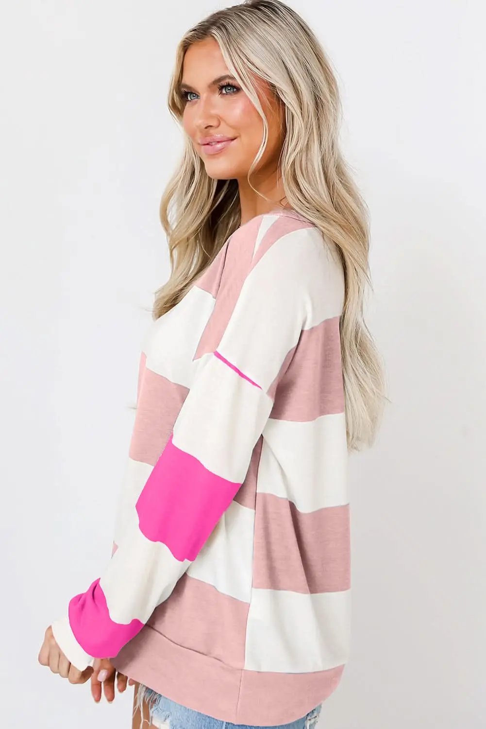 Light pink drop shoulder top - Love Salve 
