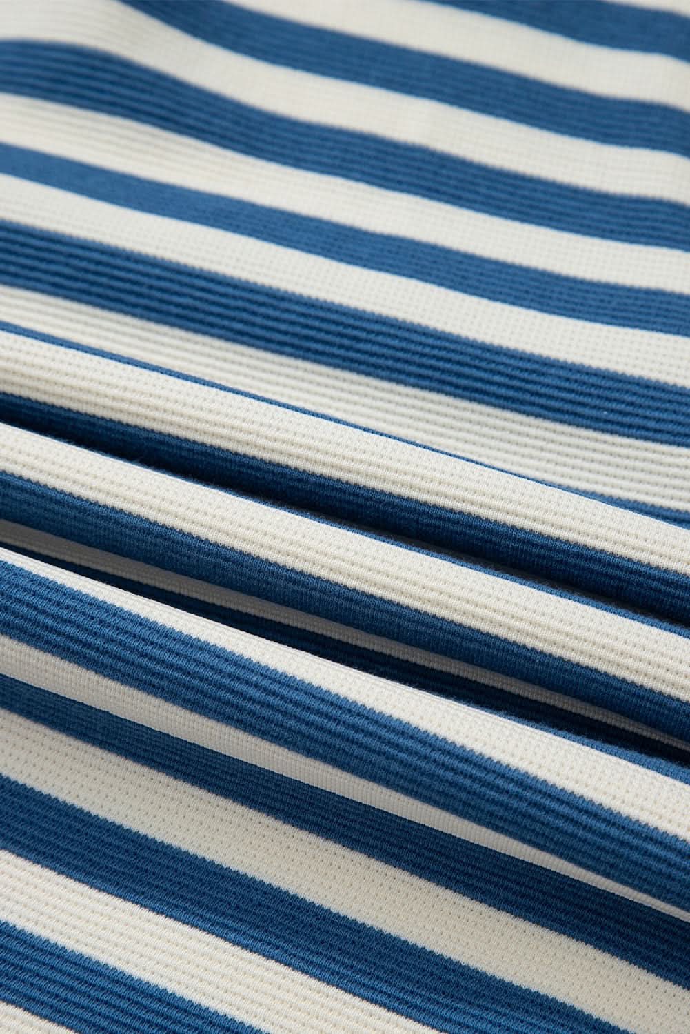 Sky Blue Striped V-Neck Top - Love Salve 
